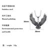 Suministro Directo de Fábrica Colgante de Águila de Acero de Titanio Punk Collar Retro Tendencia para Hombre Collar de Águila Fundida de Acero Inoxidable
