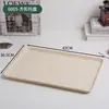 Bandeja de Paja de Trigo Estilo Nórdico Ins Bandeja Rectangular de Plástico para Uso Doméstico Taza para Empanadillas Taza de Té Plato Plato de Frutas