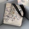 Bolsa de lona para estudantes feminina verão grande capacidade bolsa de ombro único bolsa de classe feminina ins mori bolsa all-match x20