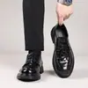 Sapatos de Couro Confortáveis com Solado Macio, Sapatos Formais Versáteis, Sapatos Casuais de Couro Retrô, Novos Sapatos de Couro Transfronteiriços, Sapatos de Couro Masculinos de Negócios Britânicos