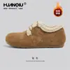 Zapatos Birkenstock Global Retro con Cuentas para Mujer 2025 Otoño Nuevos Botas de Nieve Forradas de Lana Cálidas Peludas Birkenstock Zapatos de Algodón