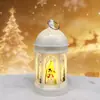 Lámpara Estilo Navideño Transfronteriza, Lámpara Electrónica de Vela Retro, Decoración de Escritorio, Luz Nocturna, Lámpara Portátil Redonda Hexagonal