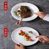 Plato de Hueso Plato de Cerámica Plato para Platos Fríos de Restaurante Comercial Plato Especial de Hotel Venta al por Mayor Plato para Bistec Plato Plano Vajilla Occidental