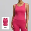 Ropa de Yoga Pilates Top Anti-exposición Cuello Redondo Ajustado Mujer Secado Rápido Espalda Bonita Chaleco de Yoga Fitness Dropshipping