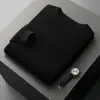 Suéter de lana pura 100% para hombre para otoño e invierno, jersey de cuello semialto, suéter de cachemira engrosado de talla grande, camiseta interior para hombre
