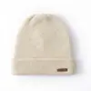 Gorro de Cachemira para Mujer 100% Cachemira Pura Nuevo Amplio Color Cachemira Cálido Versátil Casual Tejido Gorro Térmico