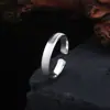 Anillo de pie Plata 999 Ojo de Gato Anillo Abierto Simple Estilo Frío Lujo Ligero Nicho Moda Anillo Ajustable Versátil