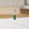 Yilu Plata Jadeíta Natural Plata de Ley S925 Talla de Hoja Colgante Simple de Gama Alta Directo de Fábrica Dropshipping
