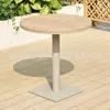 Juego de Mesa y Sillas de Exterior con Sombrilla Patio Balcón al Aire Libre Terraza Ratán Tejido Exterior Impermeable Estilo Ocio Madera Anticorrosión Mesa y Sillas