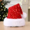Sombrero de Atmósfera para Decoración Navideña Nuevo Transfronterizo, Sombrero de Lentejuelas de Doble Capa, Sombrero de Piel Estilo Shanghái, Sombrero de Piel Largo Engrosado 32*45cm
