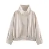 Fábrica de Ropa para Mujer Transfronteriza Venta al por Mayor 2026 Nuevo Otoño Efecto Textura de Terciopelo Chaqueta Piloto Ropa Exterior
