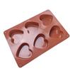 Molde de mousse de amor transfronterizo para 6 moldes de postre francés DIY, herramientas para hornear, molde de silicona para pasteles, molde para jabón