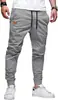 Pantalones casuales de fitness de verano para hombre transfronterizos, versátiles y elegantes, ropa de trabajo deportiva de color liso, pantalones largos rectos holgados al por mayor