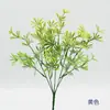 Cacho Pequeno de Cabo Plástico Pinheiro Dourado Flor Artificial Decoração de Salão de Cerimônia de Casamento Folhagem Verde Decoração de Parede de Fundo de Vitrine
