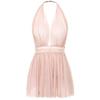 Y2141 Yueli Clase Transfronteriza Elegante Europeo y Americano Francés Profundo V Espalda Descubierta Malla Camisón Transparente Sexy para el Hogar Pijama Sexy