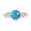 Transmisión en Vivo Fuegos Artificiales de Piedras Preciosas Coloridas de Gran Venta Anillo de Hada de Flor Cortada Anillo de Vid Vidriante Súper Brillante de Diamante de Alto Carbono Moda Tendencia Joyería