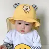 Casual esperto ~ chapéu de pescador infantil versão coreana novo aba grande chapéu de sol infantil para viagem chapéu balde masculino maré