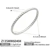 Pulseira Aberta Simples com Padrão de Corrente Aço Inoxidável Banhada a Ouro Feminina Exquisite Pulseira Fashion Versátil Joia