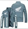 Chaqueta deportiva informal de color sólido para jóvenes, con cuello alto y estampado estándar europeo y americano, para hombre, 2021