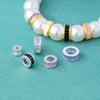 S925 Plata Esterlina Diamante Espaciadores Cuentas Anillo de Zirconia Accesorios con Cuentas Hecho a Mano DIY Pulsera de Perlas Collar Joyería