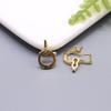 Nuevo Estilo Full Diamond Zirconio Redondo Pequeño Estilo Chanel Hebilla Universal Colgante de Collar Hebilla Accesorio de Joyería DIY Colgante Chapado en Oro