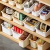 Cesta de Almacenamiento Inclinada Cocina Caja de Almacenamiento para Condimentos de Gran Capacidad Gabinete Doméstico Caja de Almacenamiento Gruesa para Artículos Varios Bocadillos