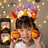 Faixa de Cabeça de Halloween, Bastão Torcido Brilhante, Lanterna de Abóbora, Pacote de Material DIY para Crianças, Acessório Divertido para Festa, Adereços de Fantasia