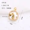 Colgante de Collar de los Doce Signos del Zodiaco Color Dorado Cobre Conservación del Color con Circonita Microincrustada y Nácar Natural, Accesorio DIY de Alta Gama