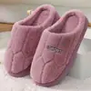 Chinelos de Algodão Femininos Inverno Antiderrapante Pelúcia Quente Chinelos de Confinamento Interno Casa Masculino Fofo Peludo Algodão Chinelos Inverno