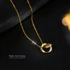 Collar de anillo Mobius de verano 2022 para mujer, cadena de clavícula de plata esterlina S925, diseño ligero de lujo de alta gama
