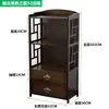 Simples estilo chinês armário lateral para chá rack de armazenamento de chão montagem multicamadas gaveta armário de água para chá armazenamento de conjunto de chá pequena mesa de chá armário lateral