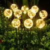 Lámpara de césped de tulipán Lámpara de suelo solar impermeable para exteriores tipo rosa Lámpara de paisaje para parque plaza villa