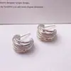 Novos Brincos em Espiral Multicamadas em Forma de C para Mulheres, Luxo Acessível, Brincos de Design de Nicho de Alta Qualidade, Brincos da Moda para o Dia a Dia