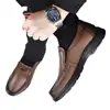 Zapatos casuales de cuero para hombre marca Dragonfly, nuevos, suela suave, mocasines antideslizantes para hombre, cómodos y versátiles, tipo "dad shoes"