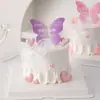 Decoración para Pastel Feliz Día de las Madres 2026 Mariposa 3D de Doble Capa Cinta de Cumpleaños para Mamá Lazo Insertar para Hornear