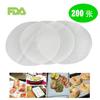 Papel para assar e cozinhar no vapor para churrasqueira redondo resistente a altas temperaturas papel para untar churrasqueira papel antiaderente para bolo papel absorvente de óleo papel manteiga 200 folhas