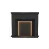 Gabinete Decorativo de Chimenea Negro Vintage Estilo Francés para Sala de Estar, Estante de Entrada Electrónico con Llama Simulada Estilo Europeo y Americano