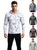 Camiseta con capucha de manga larga, tacto frío, secado rápido, para comercio exterior transfronterizo, camiseta fina, elástica, transpirable, con capucha, manga larga, protección solar, para hombre, de verano