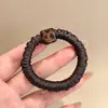 Elástico de Cabelo Preto para Mulheres Adultas, Anel de Cabelo para Rabo de Cavalo, Corda de Cabelo Estilo Coreano para Rabo de Cavalo Alto, Faixa de Cabelo de Borracha Durável de Alta Elasticidade