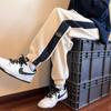 Pantalones de pana para hombre Ins Moda High Street Otoño/Invierno regulares Pesados Pantalones deportivos Estilo americano Ajustados al tobillo Pantalones casuales Plus