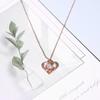 Collar de Nicho Europeo y Americano de Acero de Titanio Amor Calado Diamante Collar para Mujer Lujo Ligero Colgante de Alta Gama Acero Inoxidable Joyería al Por Mayor