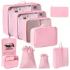 Conjunto de Sacos de Armazenamento para Viagem Transfronteiriça Roupas Roupa Íntima Calças Saco de Embalagem Separado Saco de Armazenamento Roupas Sapatos Bagagem Bolsa de Viagem