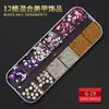 60 Tipos de Decoraciones para Uñas, Caja Larga de Tiras con Remaches Deslumbrantes de Forma Irregular, Accesorios para Uñas de Aleación Marquise con Perlas al por Mayor