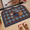 Alfombrilla de baño con forma de cachorro de dibujos animados, absorbente de agua, secado rápido, antideslizante, alfombrilla suave de tierra de diatomeas, resistente a las manchas, alfombrilla para pies de fácil cuidado