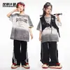 Roupas Modernas de Street Dance para Crianças Meninos e Meninas Hip-Hop Soltas Moda de Marca Fatos de Hip Hop para Crianças Roupas de Performance para Passarela