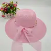 Chapéus de Tricô Femininos para Primavera e Verão, Chapéus de Verão com Aba Larga para Proteção Solar, Chapéus com Laço para Uso ao Ar Livre, Chapéus de Proteção Solar, Chapéus Respiráveis para Proteção Solar