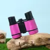 Nuevos binoculares planos de cuero 4X30 para niños, portátiles, anticaídas, alta definición, telescopio compacto para exteriores, específico para estudiantes