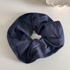 Falda de Tela Plisada Color Azul Denim Salt Anillo para el Cabello Colon Cuerda para el Cabello Elegante Retro para Mujer Bola Accesorios para el Cabello