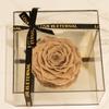 Rosa gigante de flor eterna de cabello liso de fábrica, flor real, caja de flores acrílicas, regalo de San Valentín para el cumpleaños del mejor amigo de la pareja.