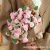 Manta de Buquê de Rosas Tricotada à Mão Pacote de Material DIY Bola de Lã Manta de Crochê de Flores Xale de Crochê de Flores